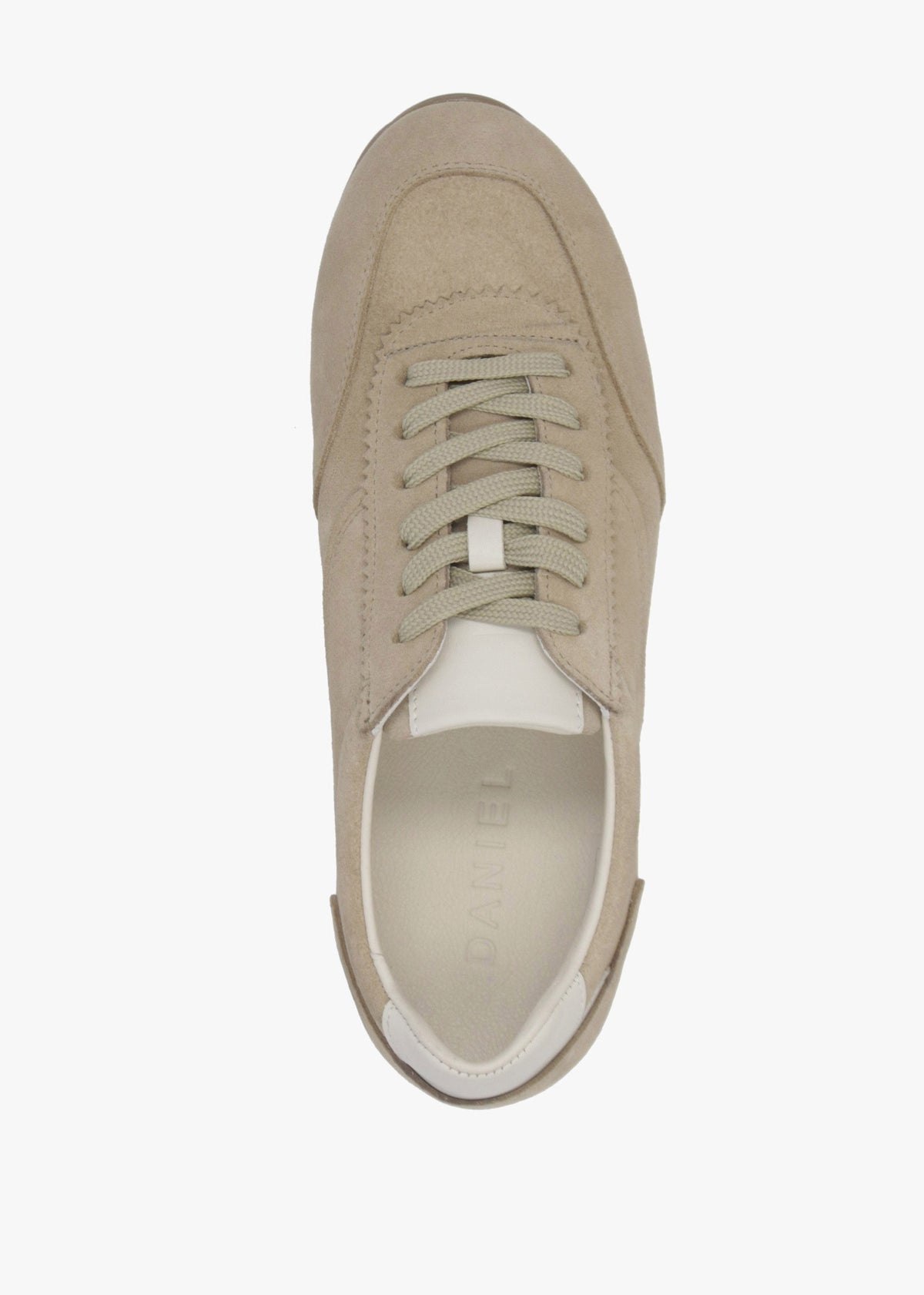 Geeki Beige Suede Low Profile Trainers