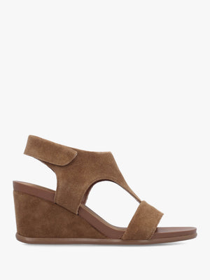Alack Tan Suede Wedge Sandals