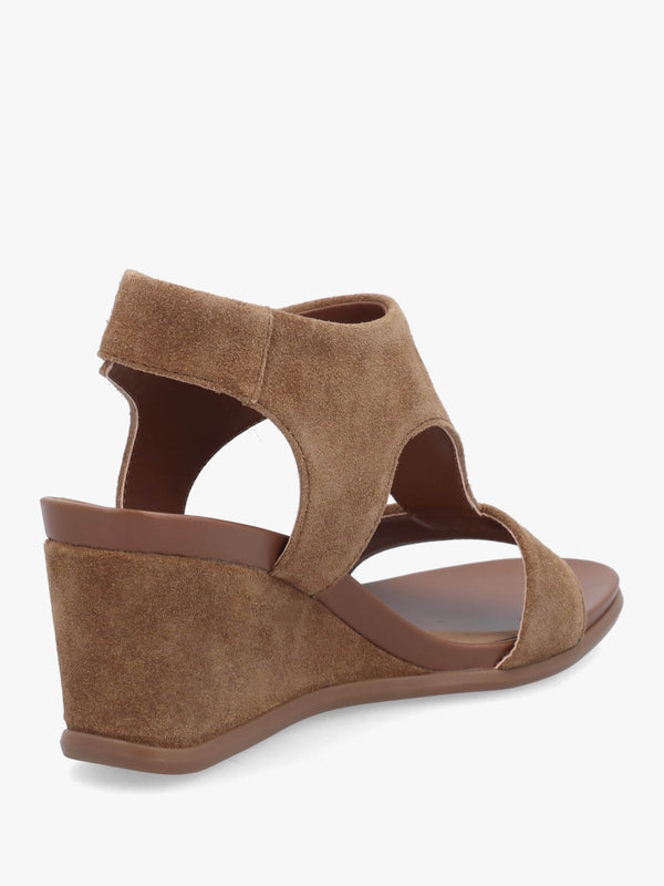 Alack Tan Suede Wedge Sandals