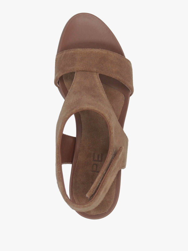 Alack Tan Suede Wedge Sandals