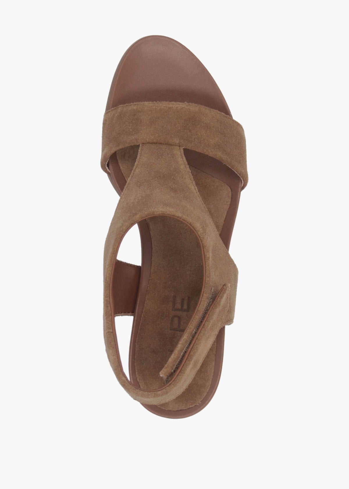 Alack Tan Suede Wedge Sandals