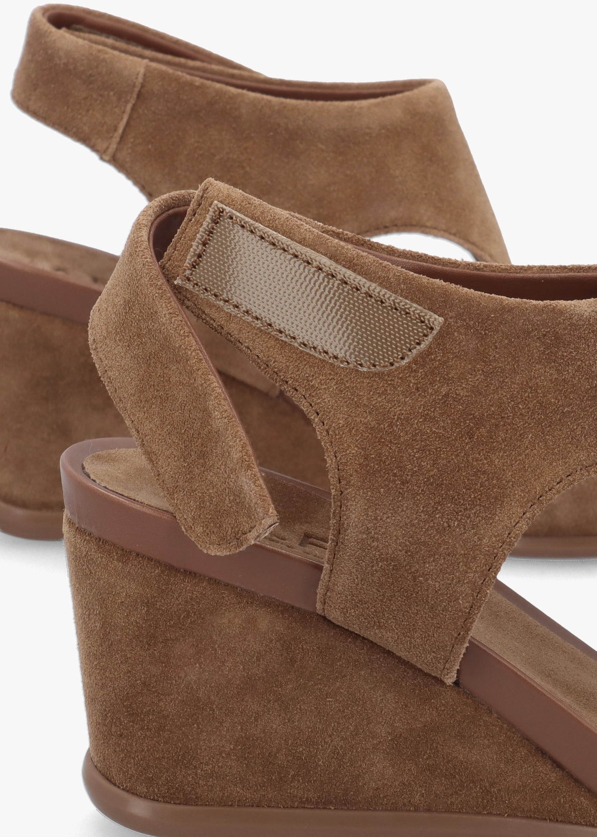Alack Tan Suede Wedge Sandals