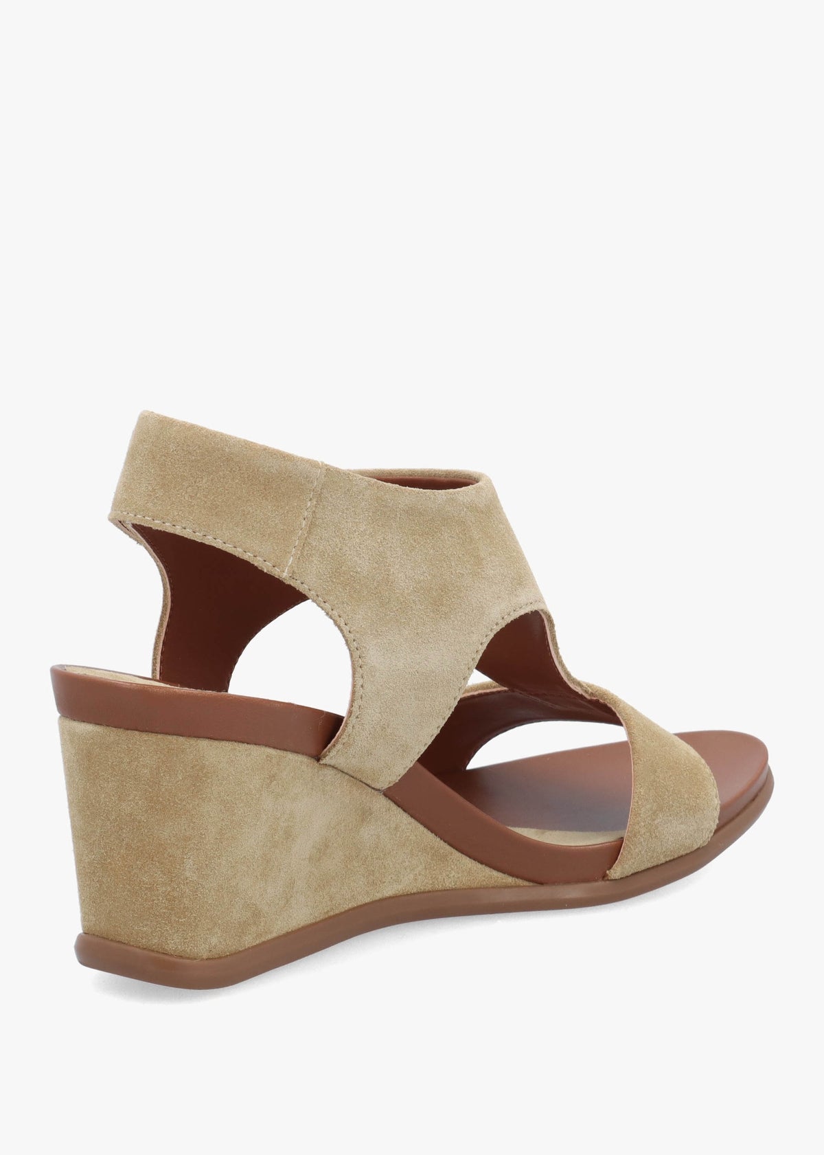 Alack Beige Suede Wedge Sandals