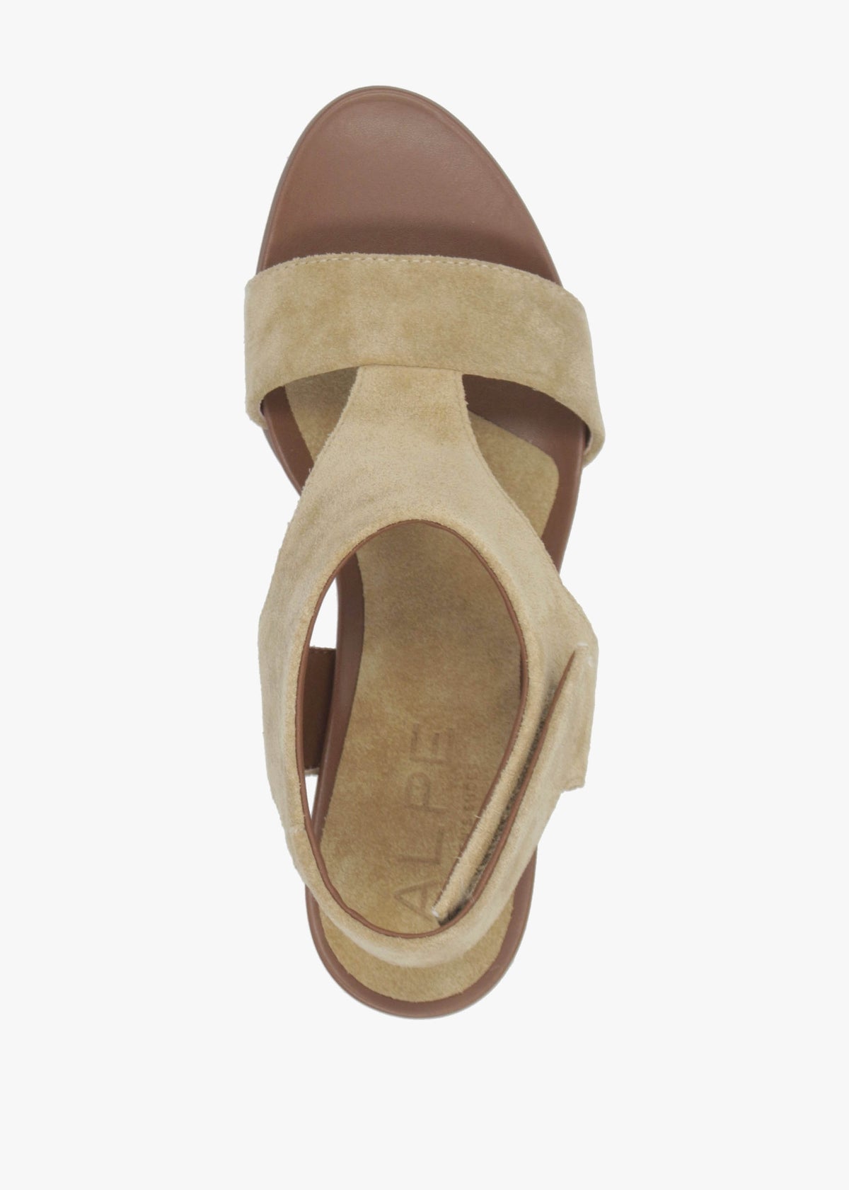 Alack Beige Suede Wedge Sandals