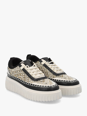Barika Black Chunky Flatform Trainers