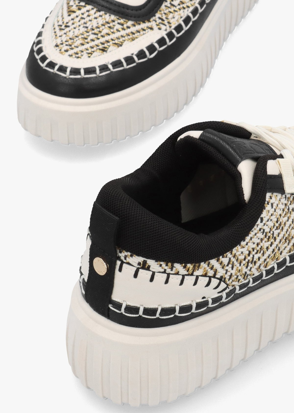 Barika Black Chunky Flatform Trainers