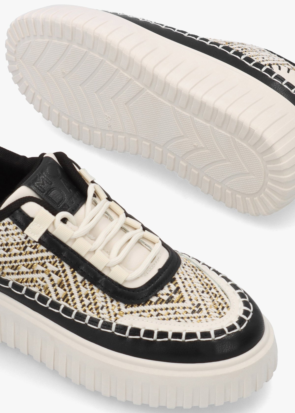 Barika Black Chunky Flatform Trainers