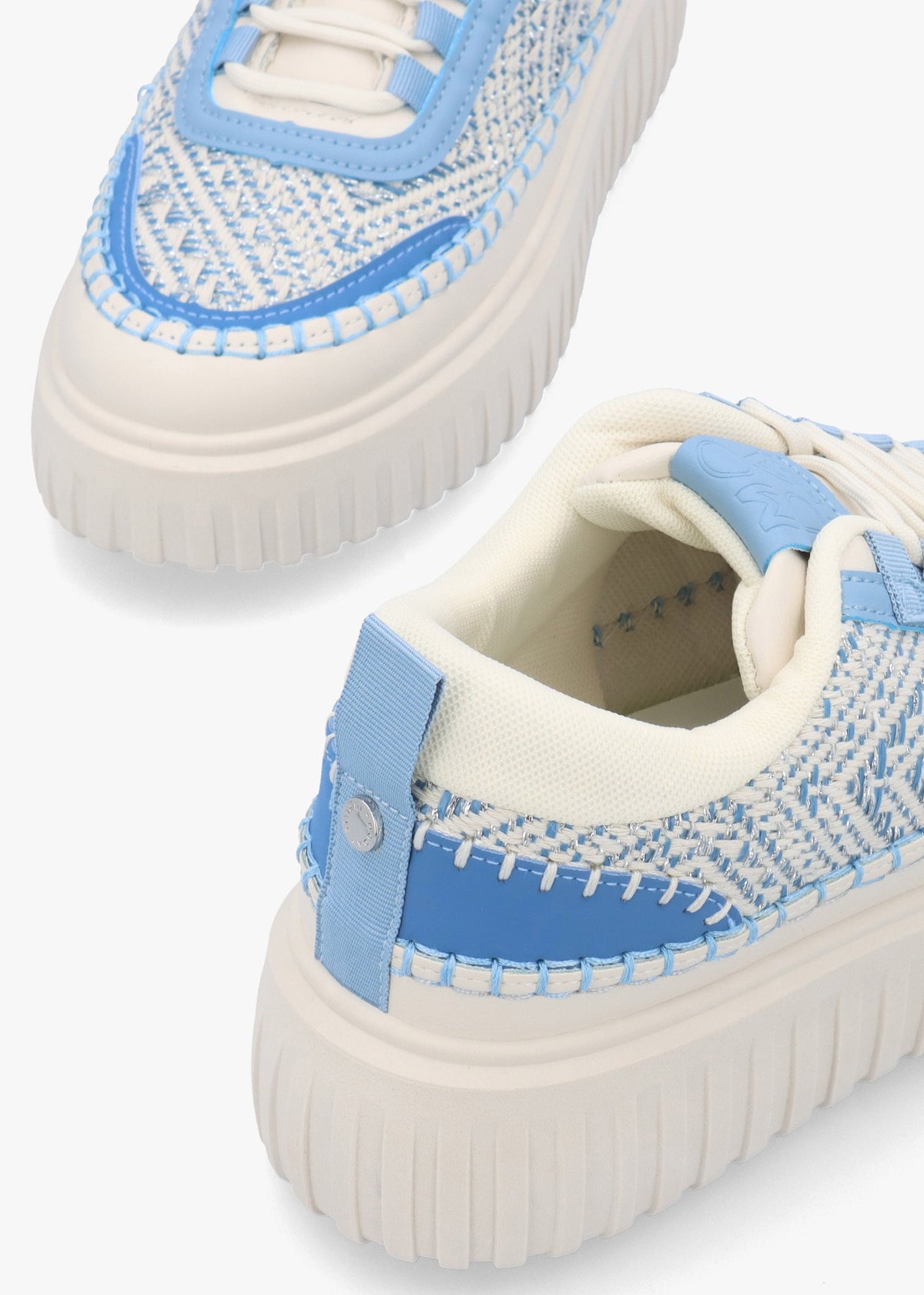 Barika Blue Chunky Flatform Trainers