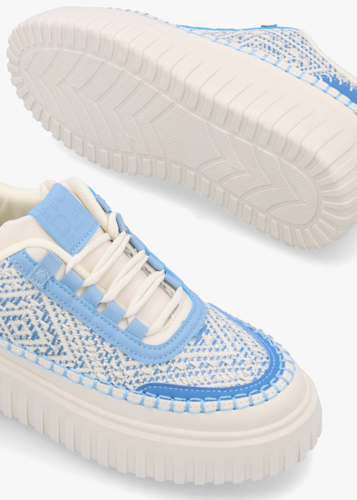 Barika Blue Chunky Flatform Trainers