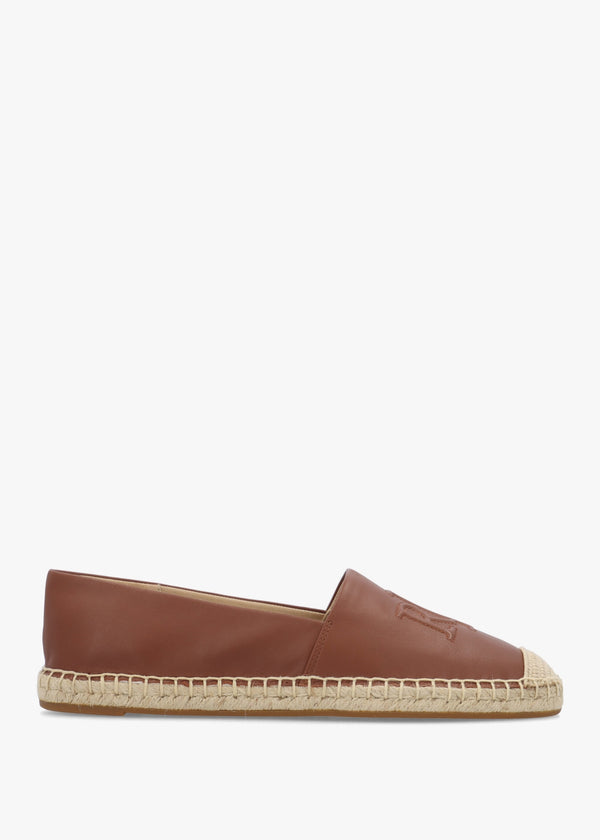 Cameryn Lauren Tan Nappa Leather Espadrilles