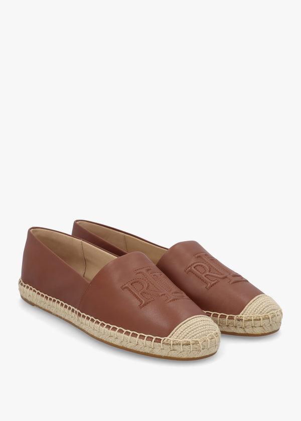 Cameryn Lauren Tan Nappa Leather Espadrilles