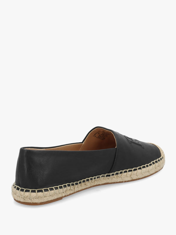 Cameryn Lauren Black Nappa Leather Espadrilles