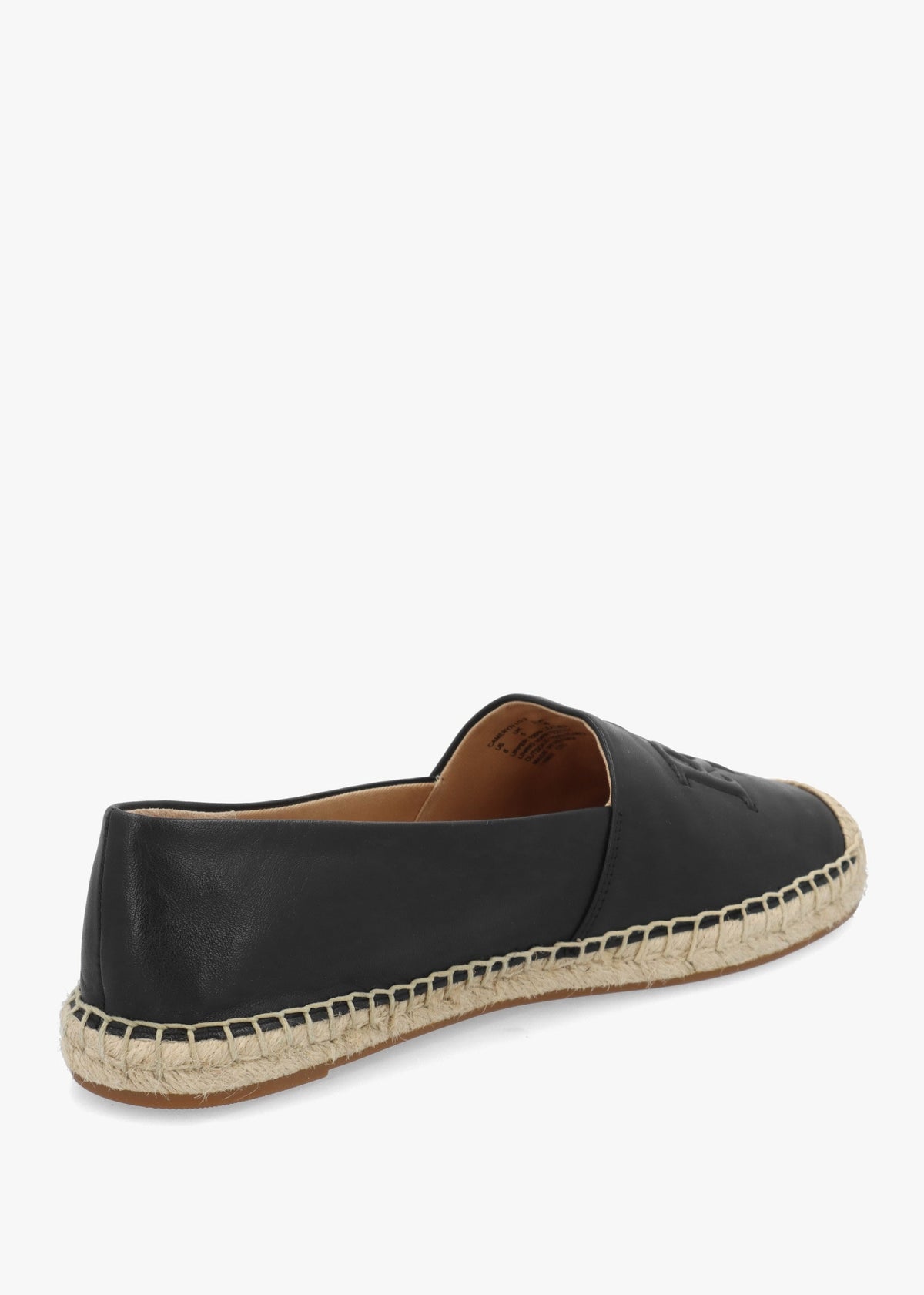 Cameryn Lauren Black Nappa Leather Espadrilles