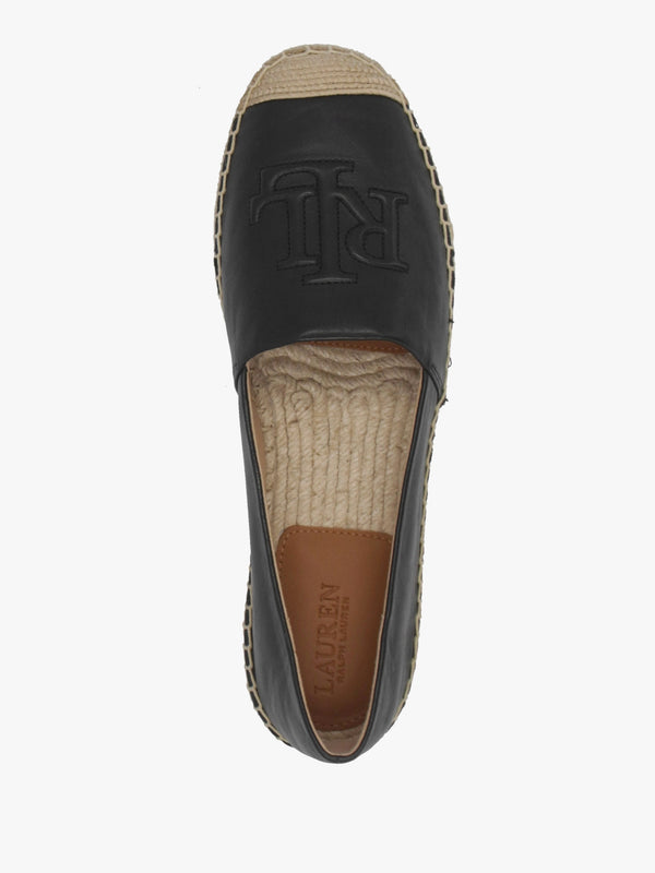 Cameryn Lauren Black Nappa Leather Espadrilles