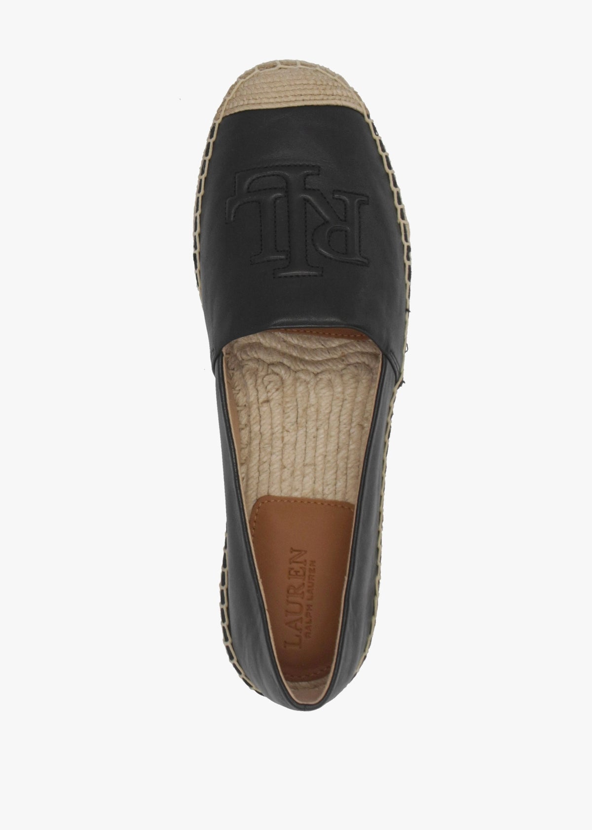 Cameryn Lauren Black Nappa Leather Espadrilles