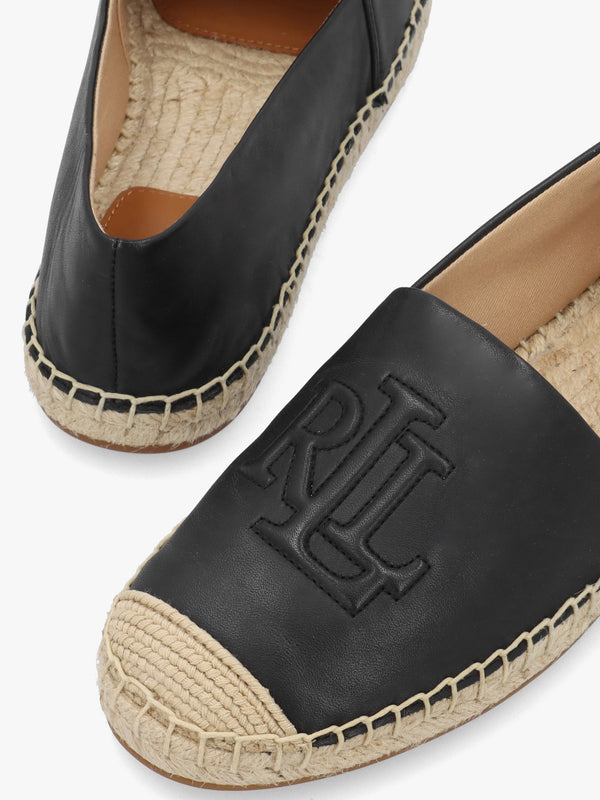 Cameryn Lauren Black Nappa Leather Espadrilles