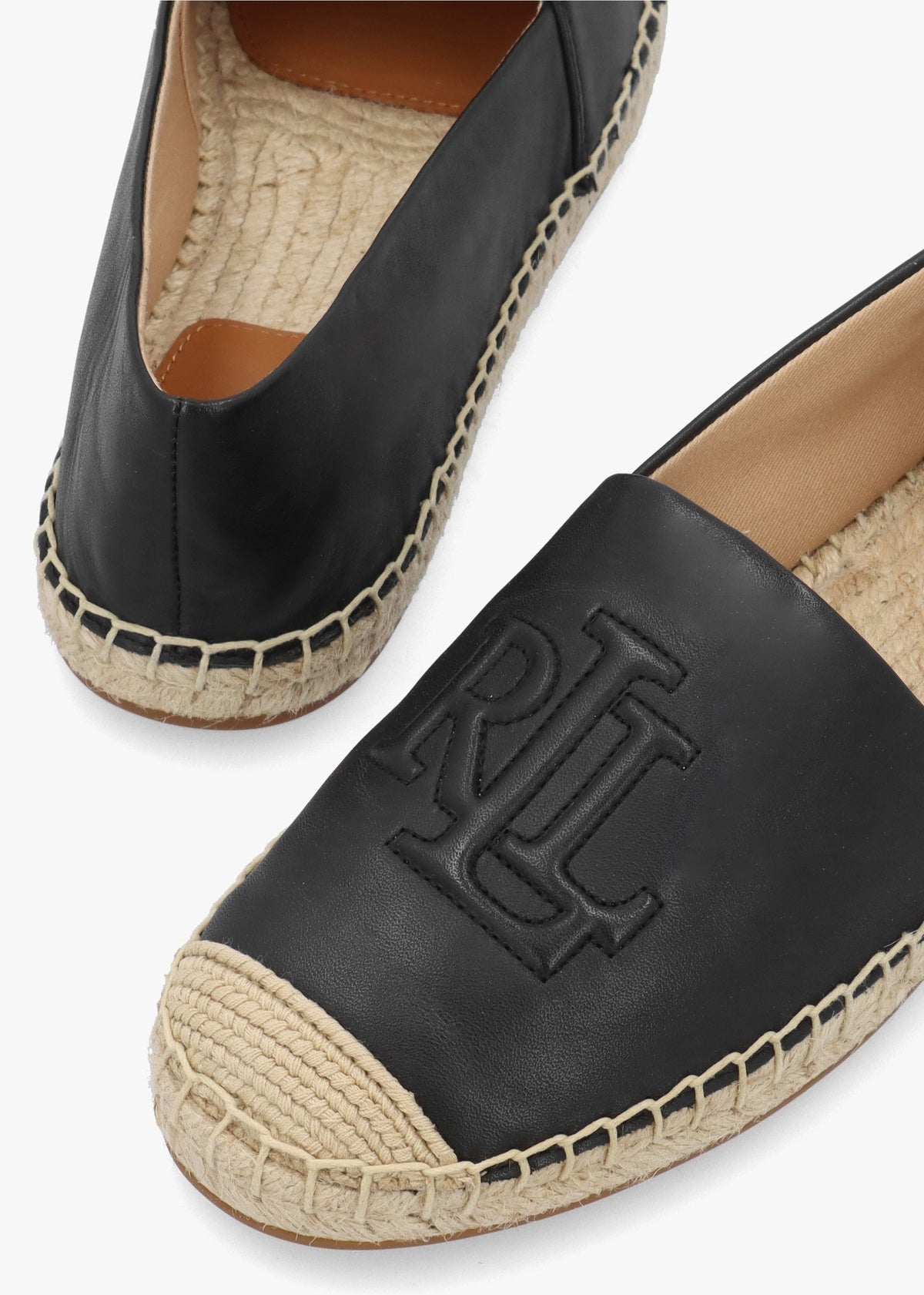 Cameryn Lauren Black Nappa Leather Espadrilles
