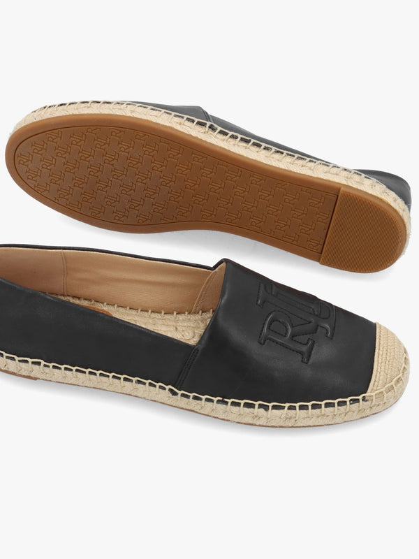 Cameryn Lauren Black Nappa Leather Espadrilles