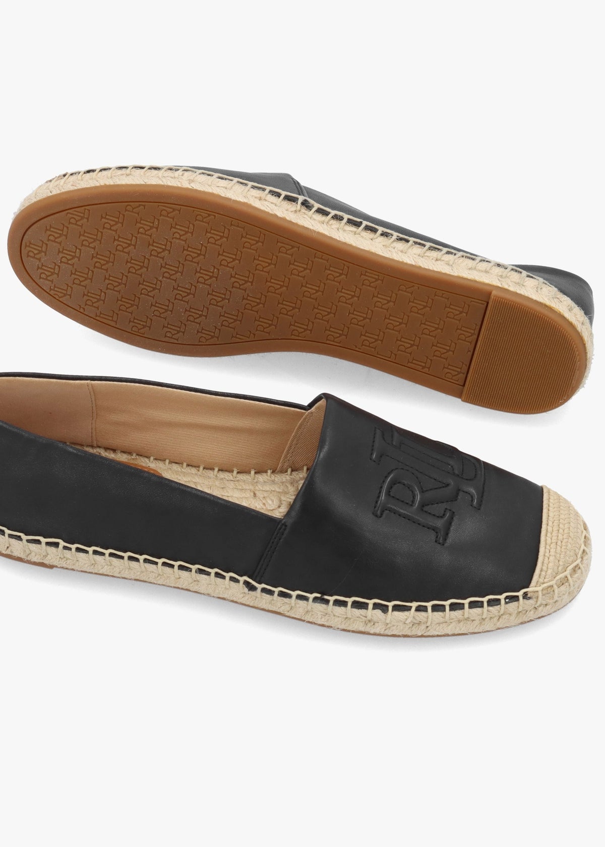 Cameryn Lauren Black Nappa Leather Espadrilles