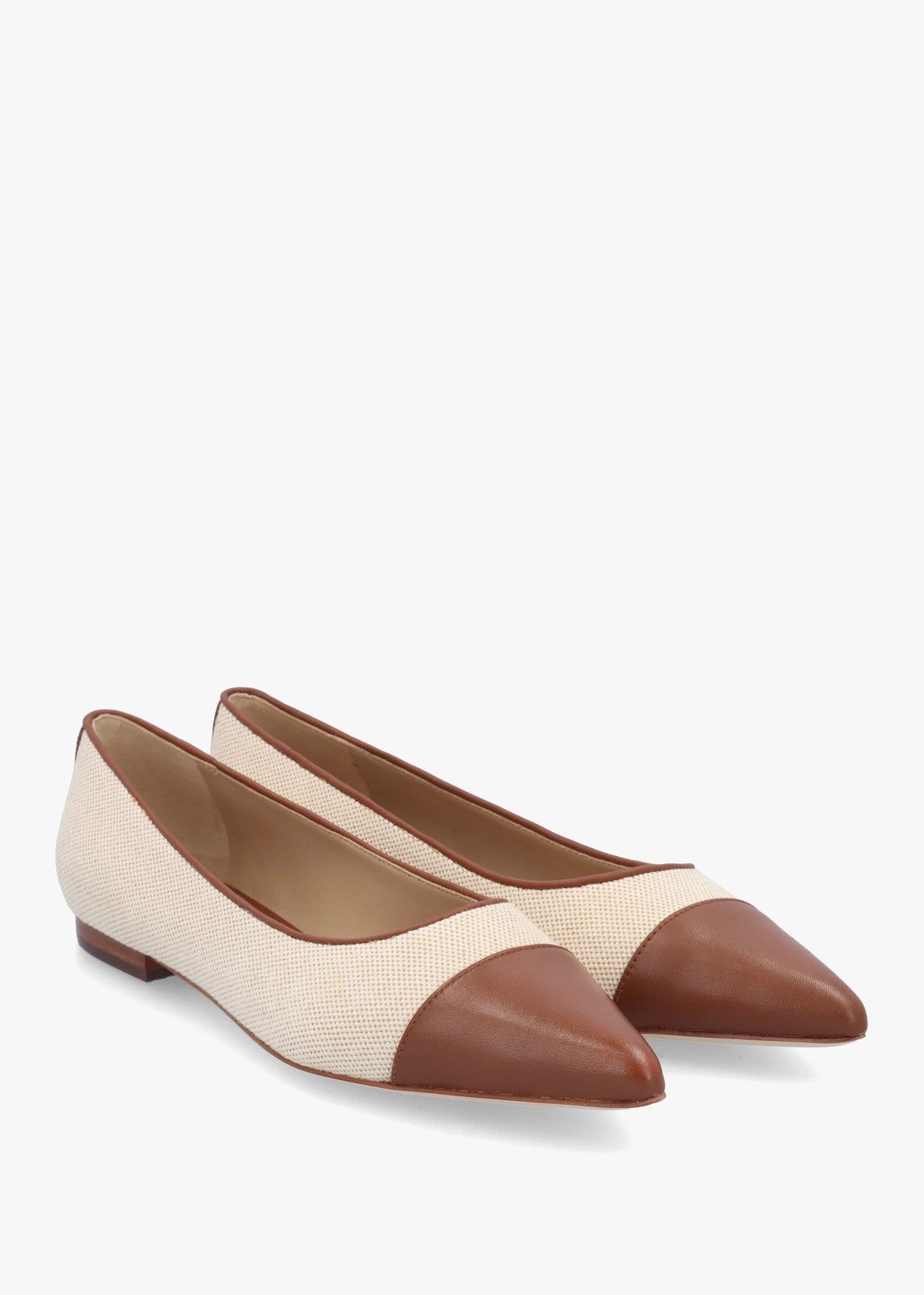 Londyn Bow Natural Lauren Tan Ballerina Pumps