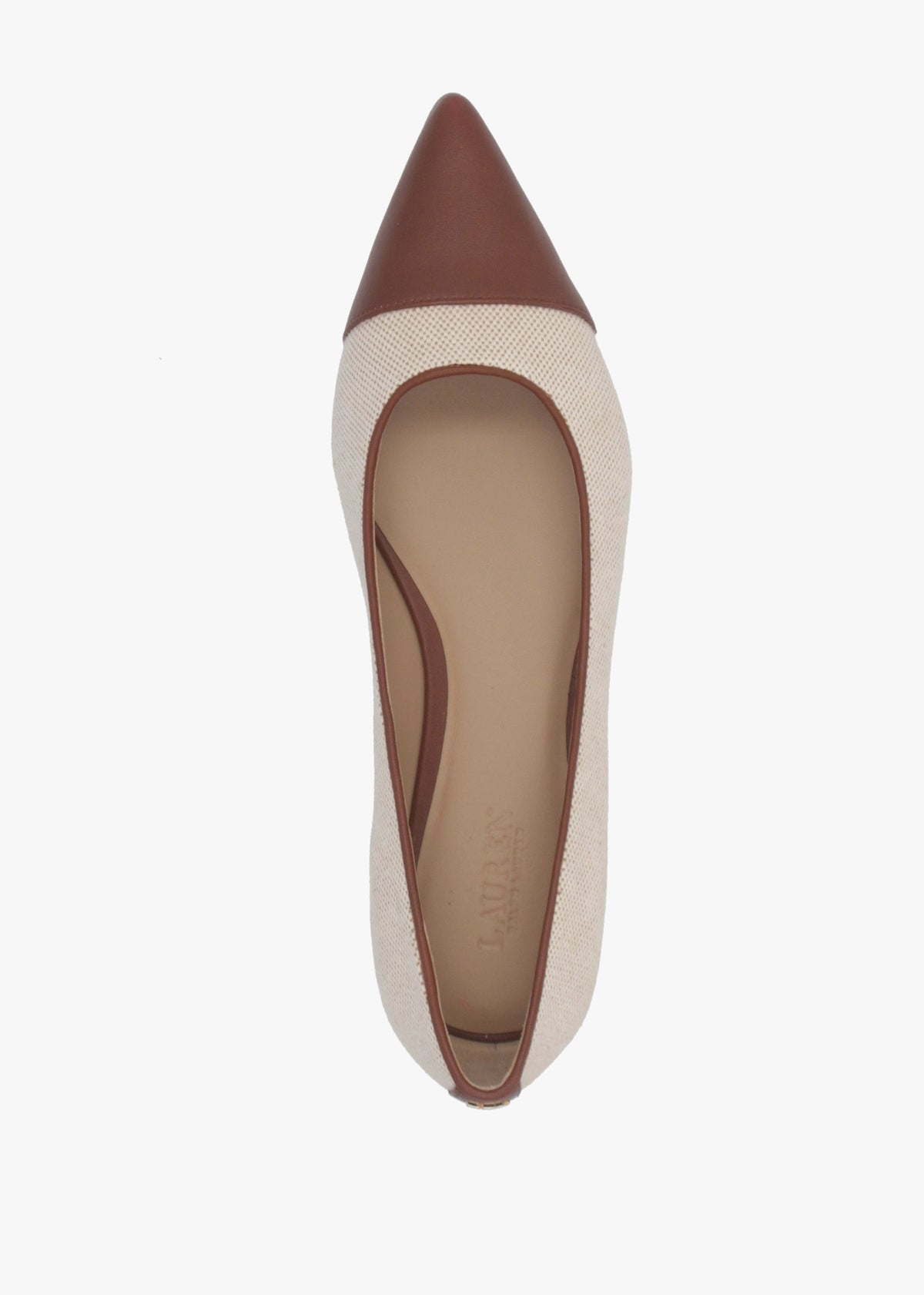 Londyn Bow Natural Lauren Tan Ballerina Pumps