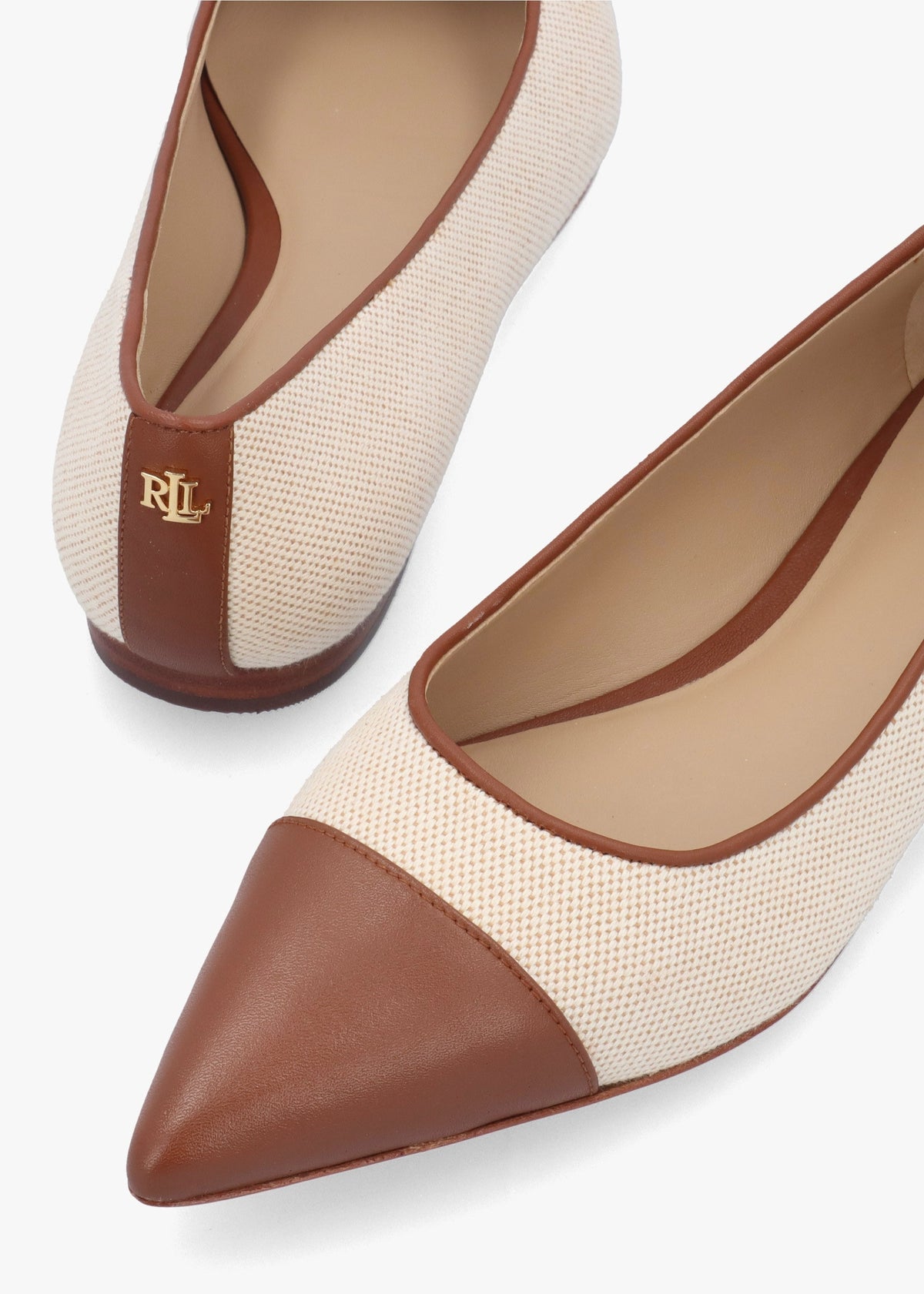 Londyn Bow Natural Lauren Tan Ballerina Pumps