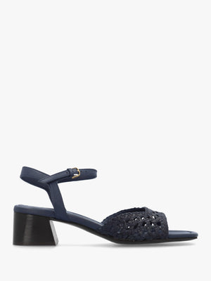 The Camden Naval Leather Woven Low Heel Sandals