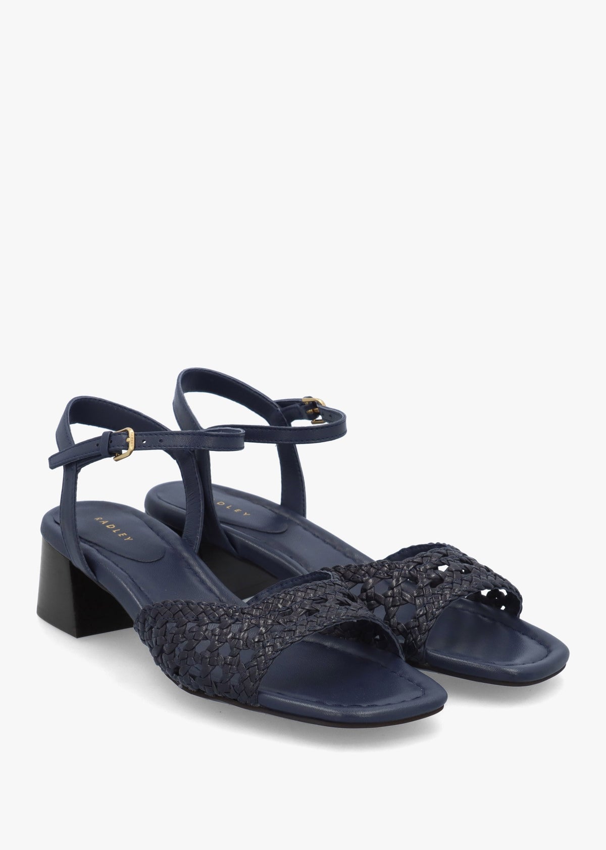 The Camden Naval Leather Woven Low Heel Sandals