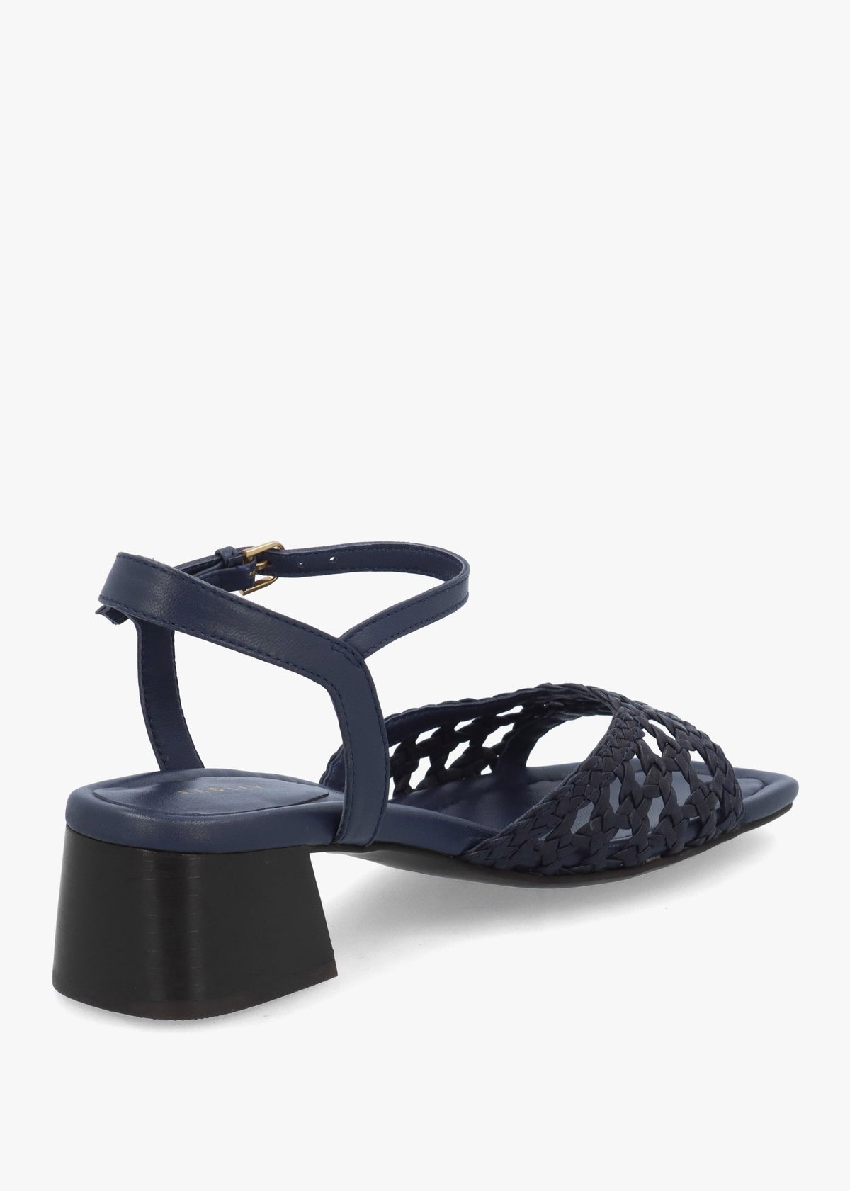 The Camden Naval Leather Woven Low Heel Sandals