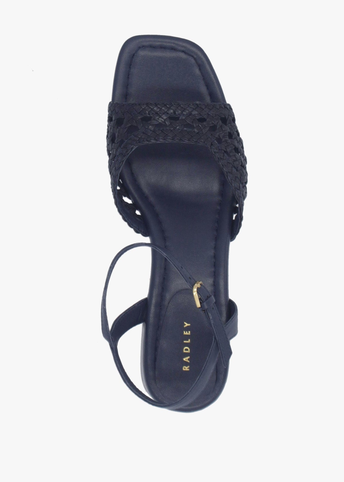 The Camden Naval Leather Woven Low Heel Sandals