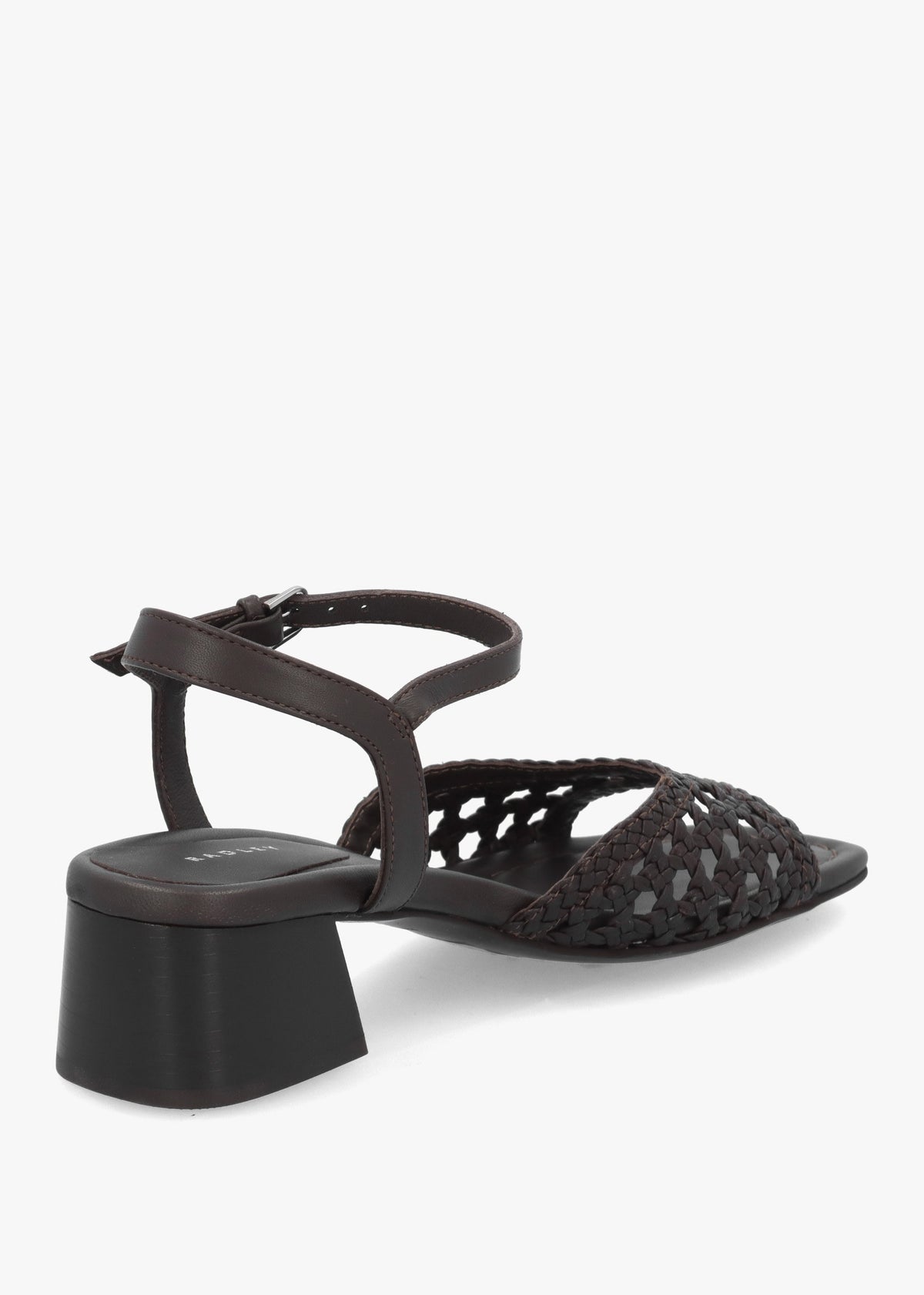 The Camden Chocolate Leather Woven Low Heel Sandals