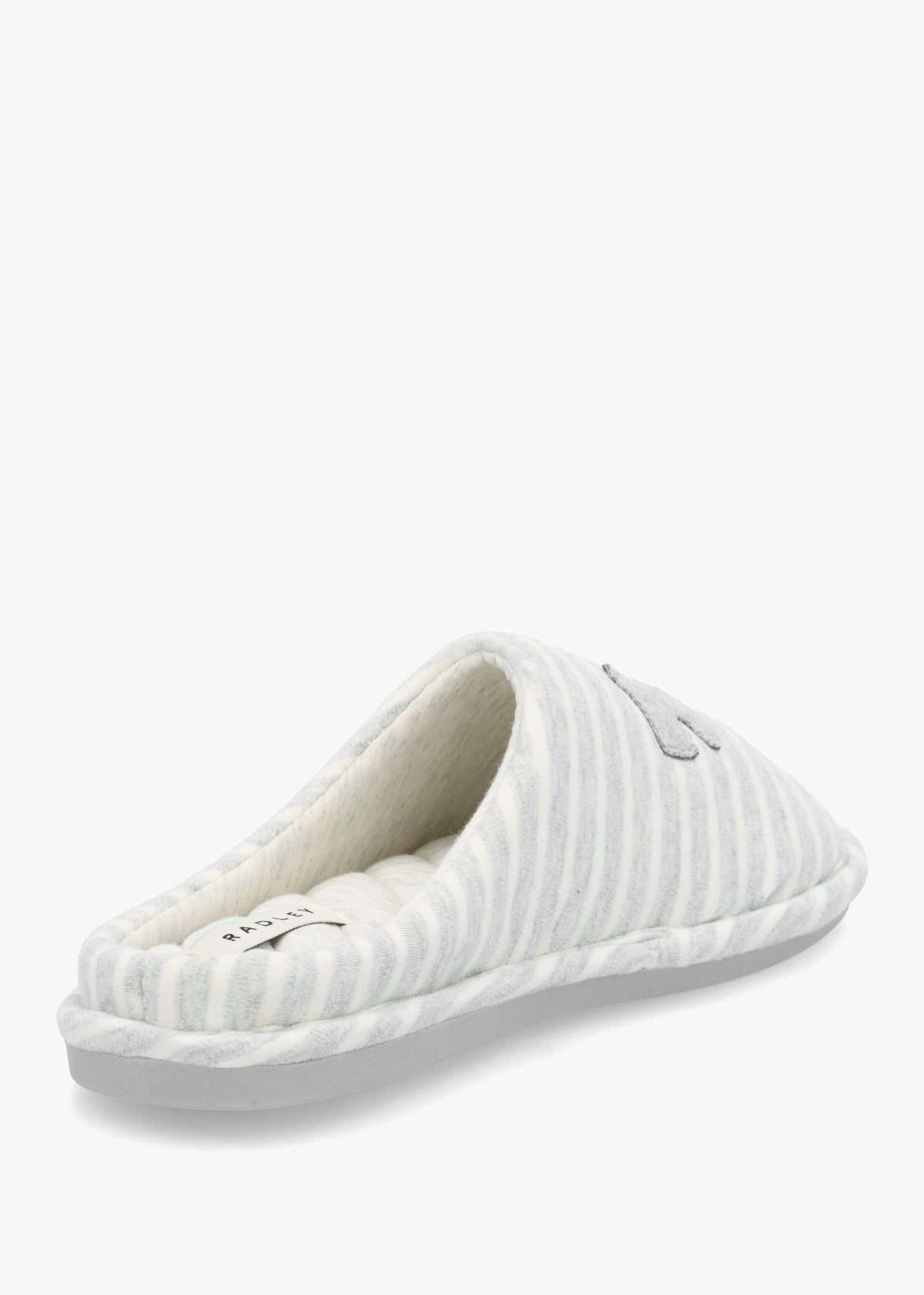 Hadley Jersey Stripe Grey Mule Slippers