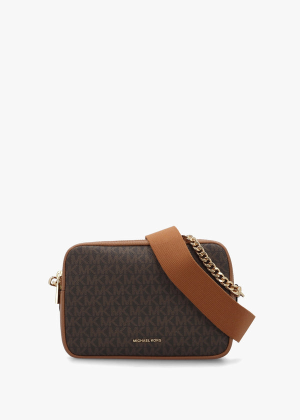 Bryant Brown Acorn Signature Logo Double Zip Camera Cross-Body Bag