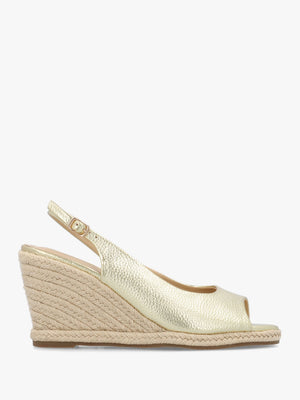 Ruby Gold Wedge Espadrilles