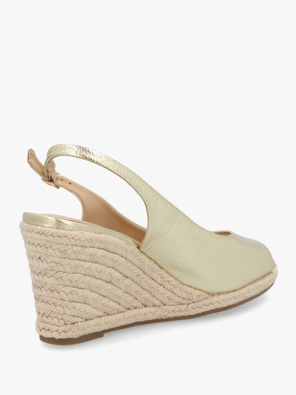 Ruby Gold Wedge Espadrilles