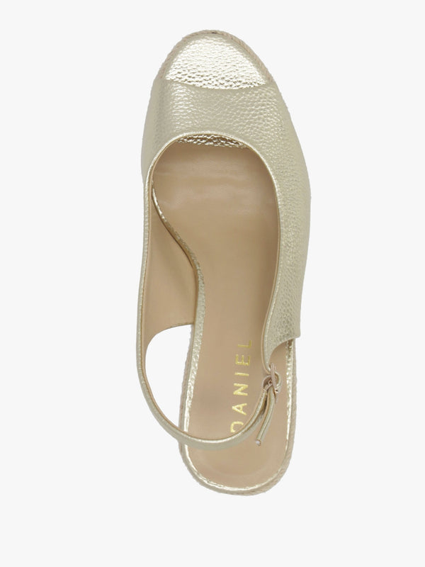 Ruby Gold Wedge Espadrilles