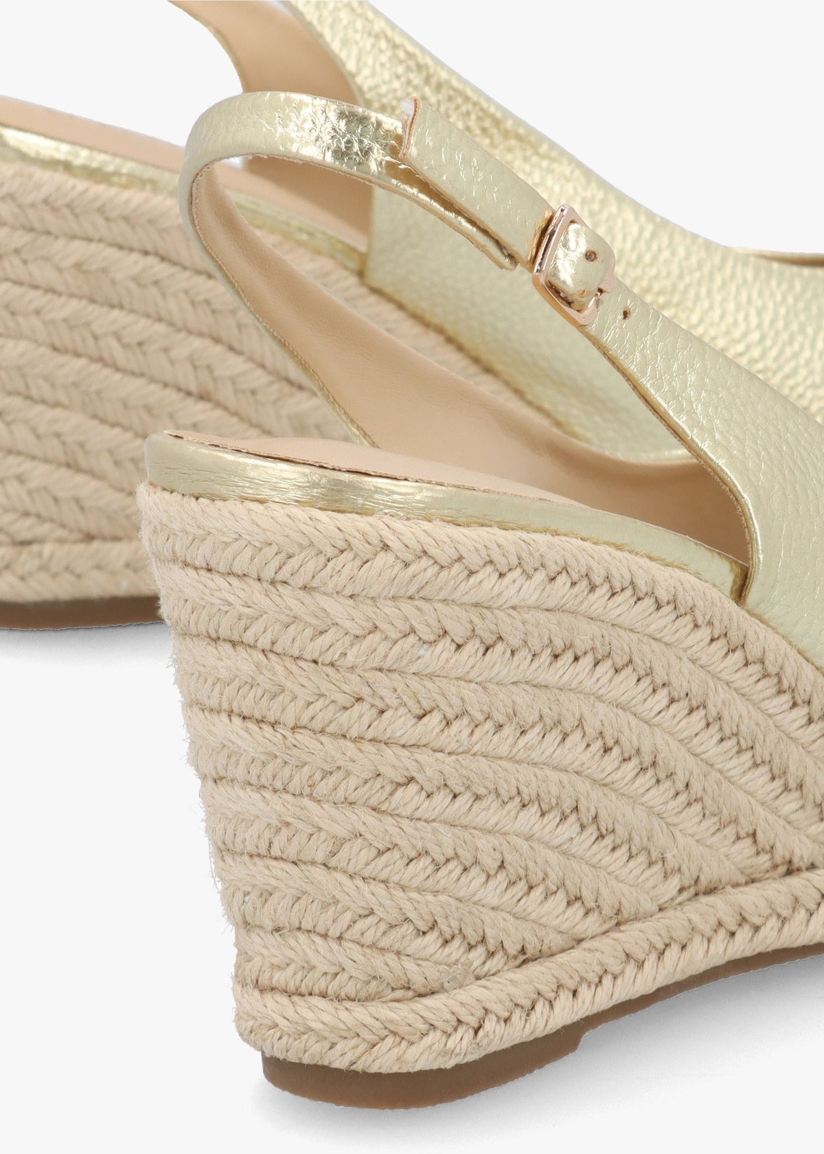Ruby Gold Wedge Espadrilles