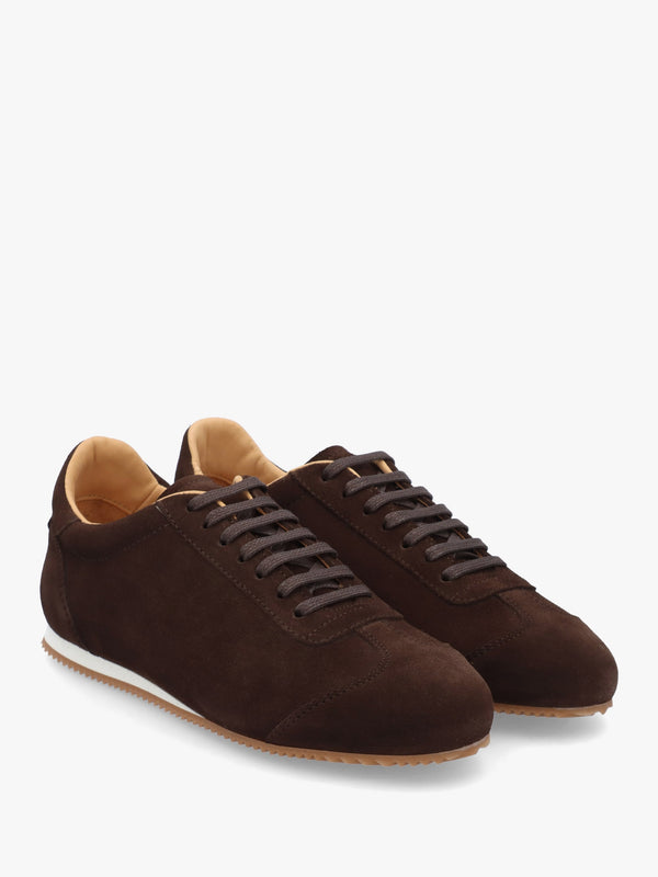 Vantage Brown Suede Super Low-Profile Trainers