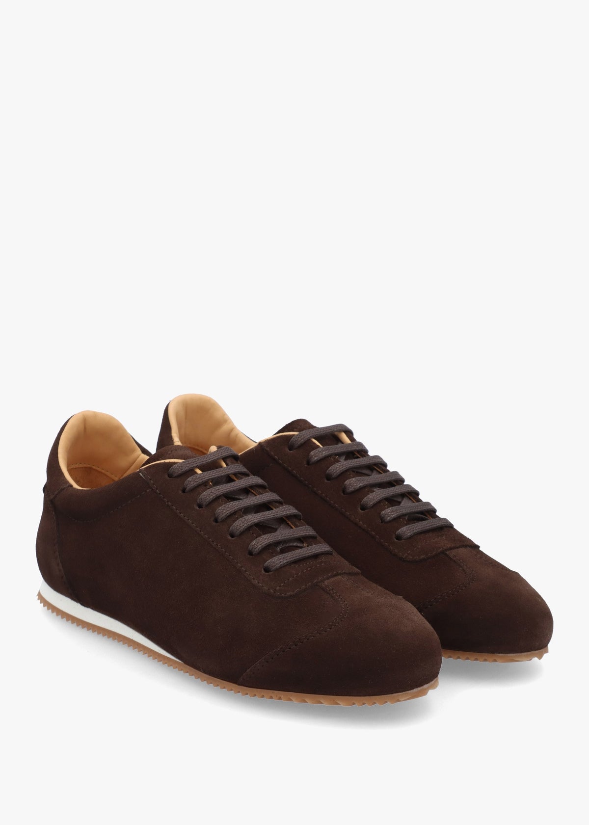 Vantage Brown Suede Super Low-Profile Trainers