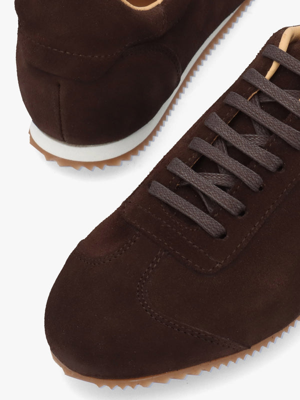 Vantage Brown Suede Super Low-Profile Trainers