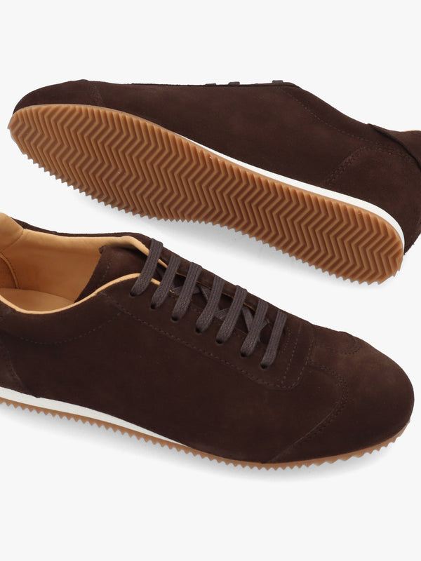 Vantage Brown Suede Super Low-Profile Trainers