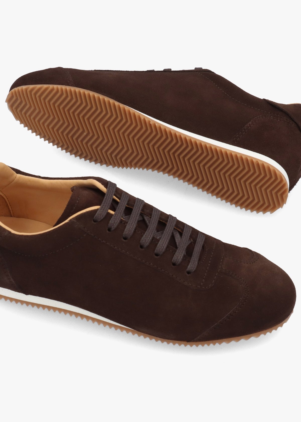Vantage Brown Suede Super Low-Profile Trainers
