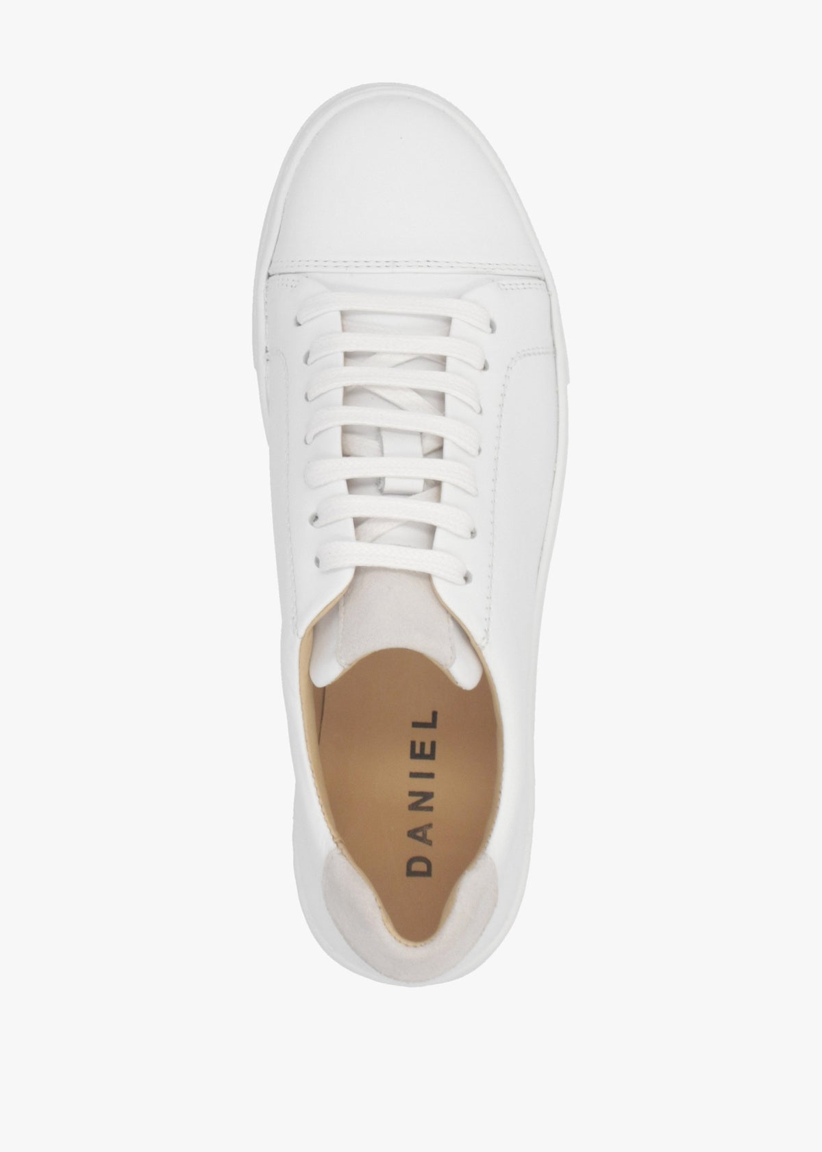 Verve White Leather Flatform Trainers