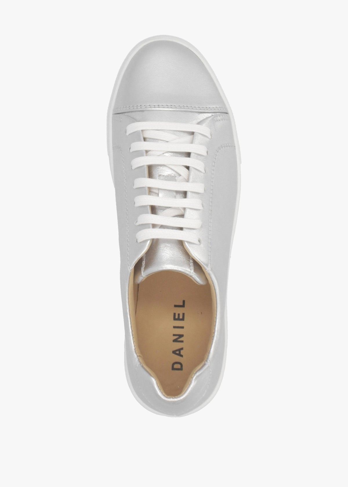 Verve Silver Leather Flatform Trainers