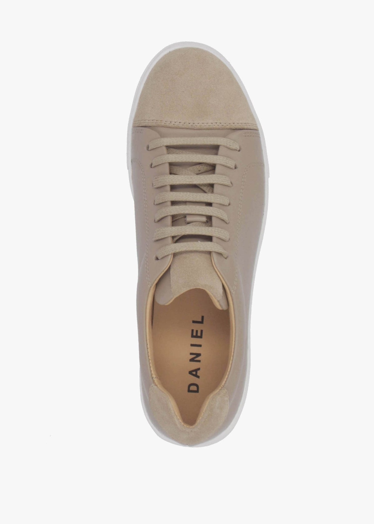 Verve Beige Leather Flatform Trainers