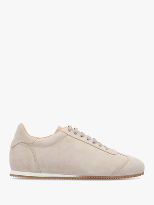 Vantage Taupe Suede Super Low-Profile Trainers
