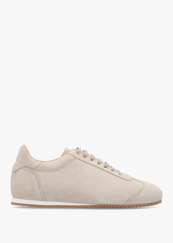 Vantage Taupe Suede Super Low-Profile Trainers