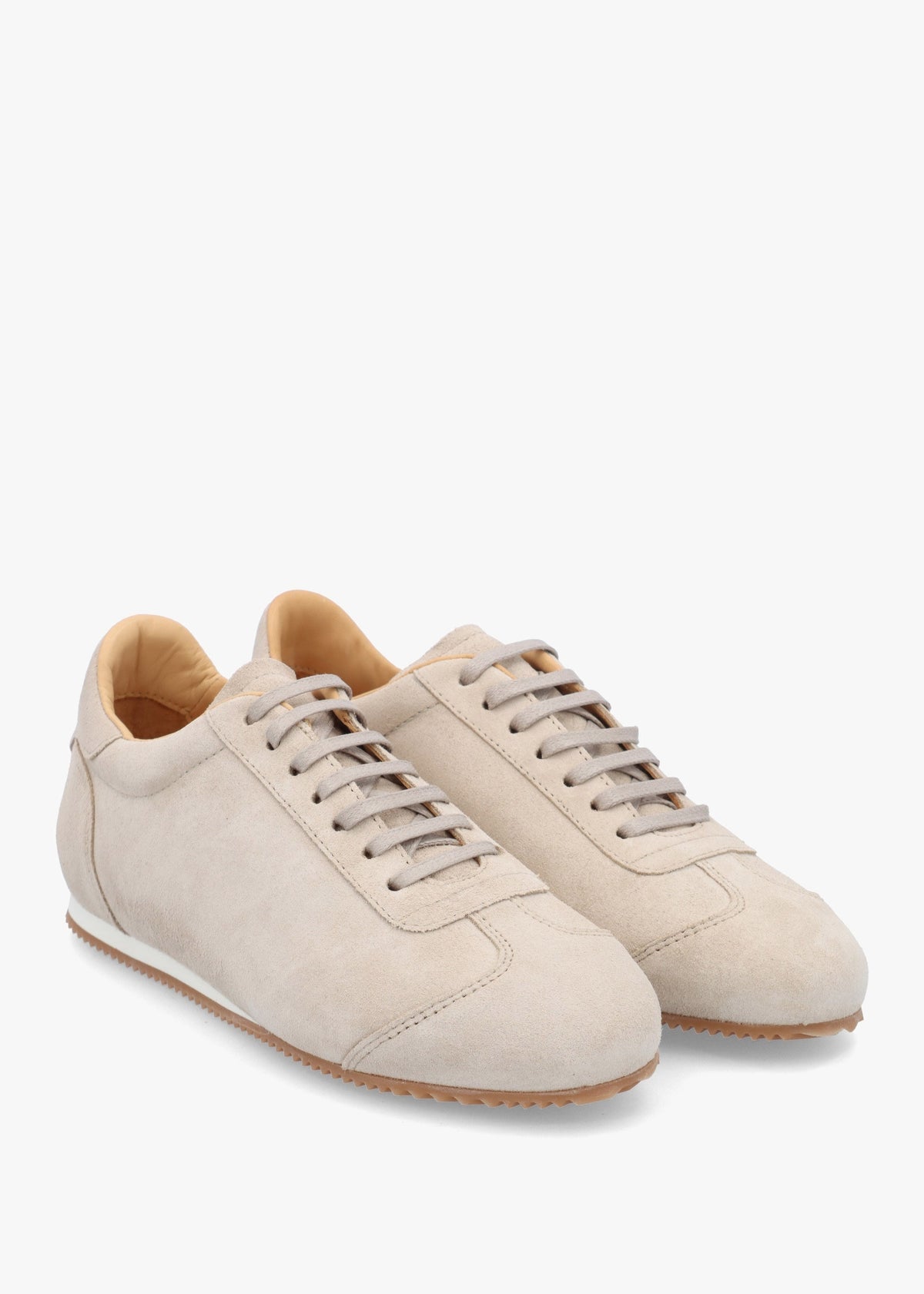 Vantage Taupe Suede Super Low-Profile Trainers