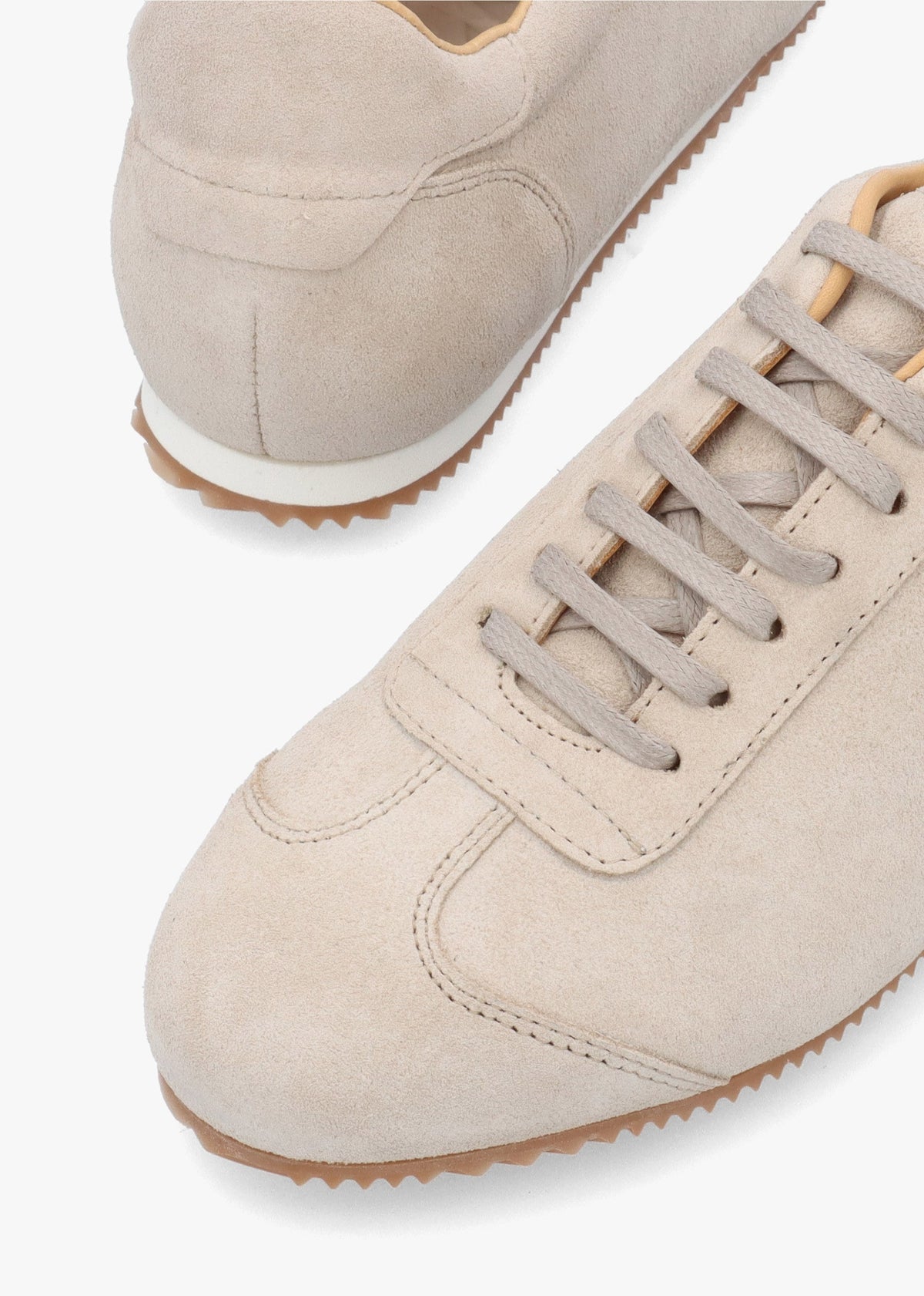 Vantage Taupe Suede Super Low-Profile Trainers