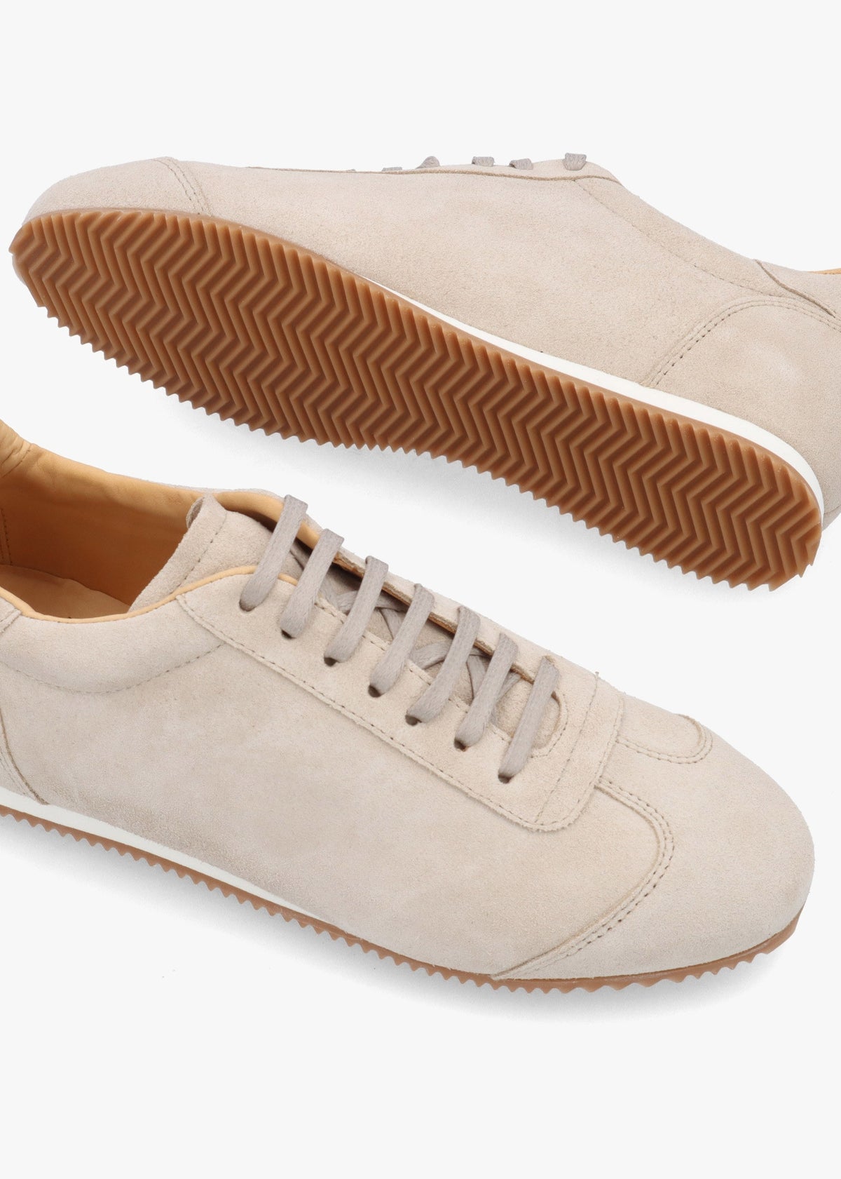 Vantage Taupe Suede Super Low-Profile Trainers